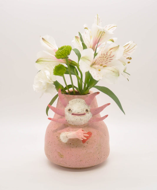 Heartfelt Axolotl Vase