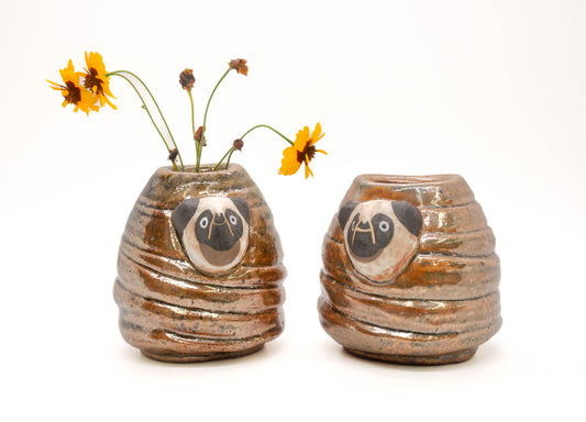Luster Shino Lemuranda Bud Vases
