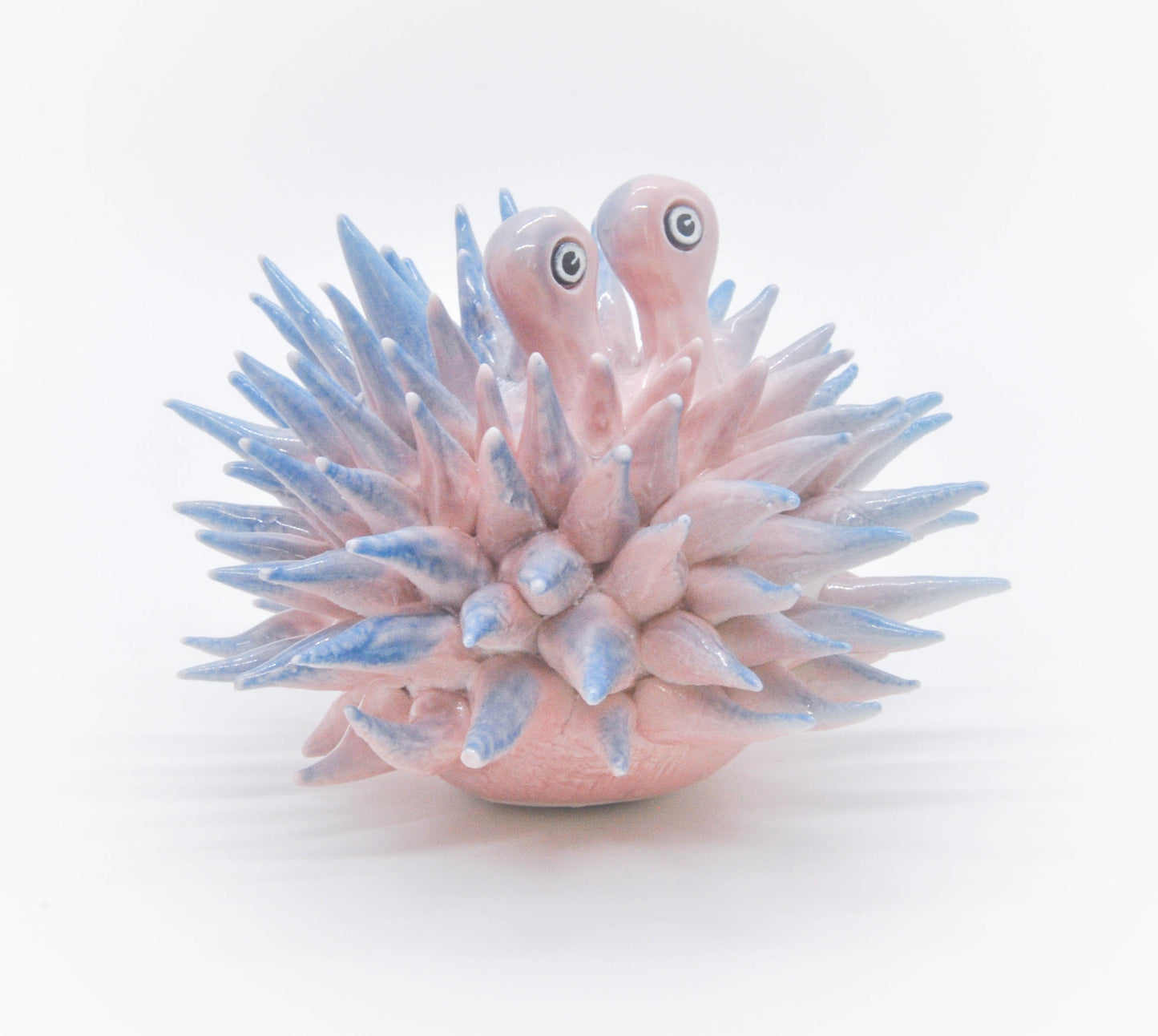 Pink and Blue Baby Porcelain Urchin